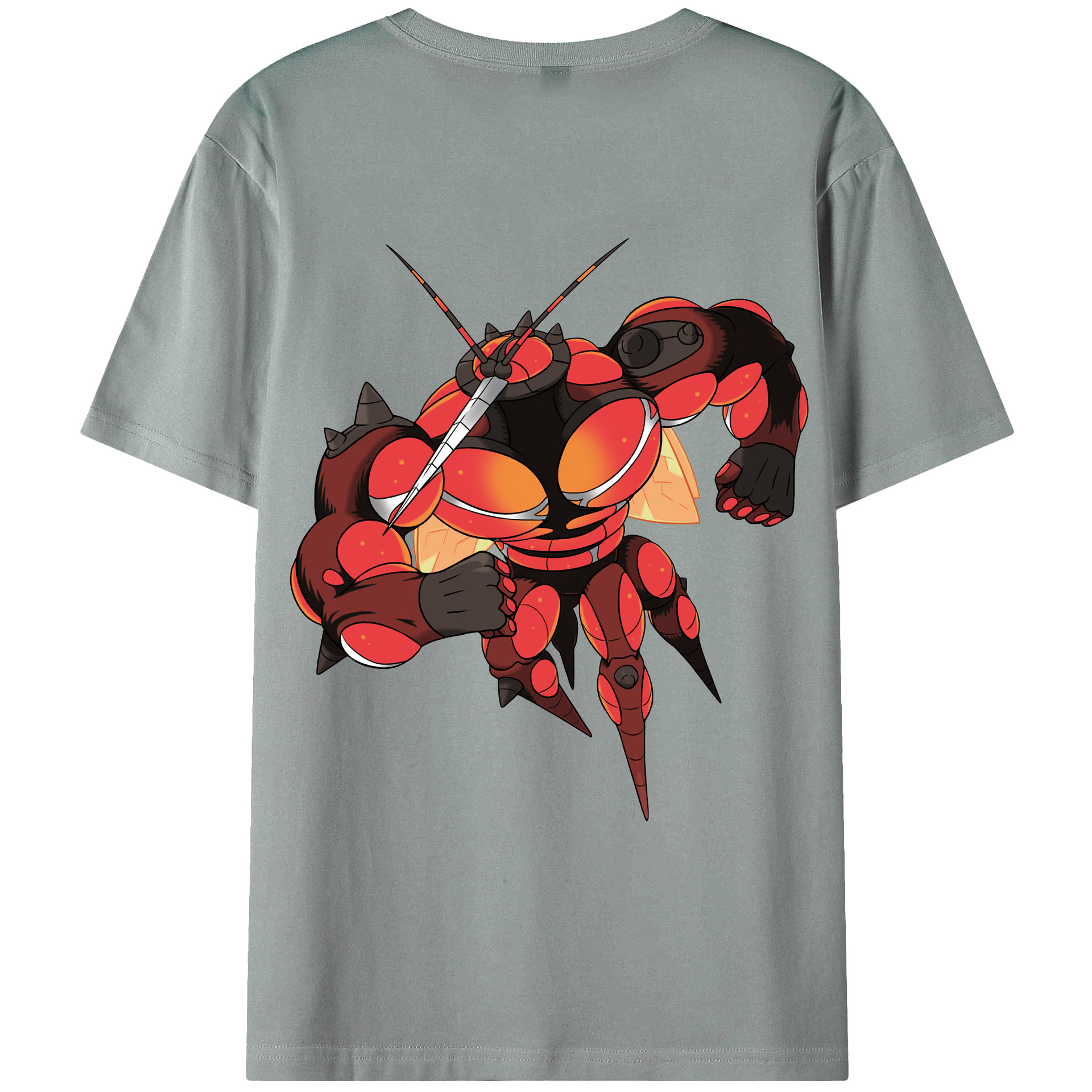 （画像用） ポケットモンスター Pokémon 綿100％ メンズ半袖Tシャツ（バックプリント） 通気性